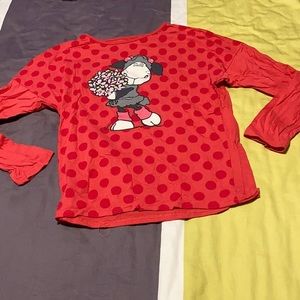4/$20 Hot Topic Girls cotton long sleeve shirt cute flowers lamb polka dot